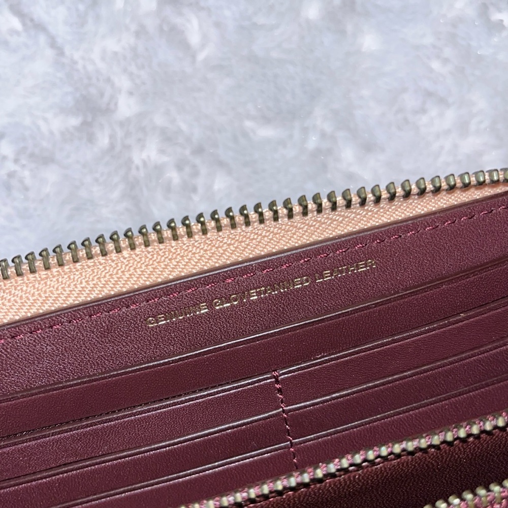 Coach NWT $350 MSRP Beaded Meadowlark Accordion Zip Wallet - Picture 12 of 15